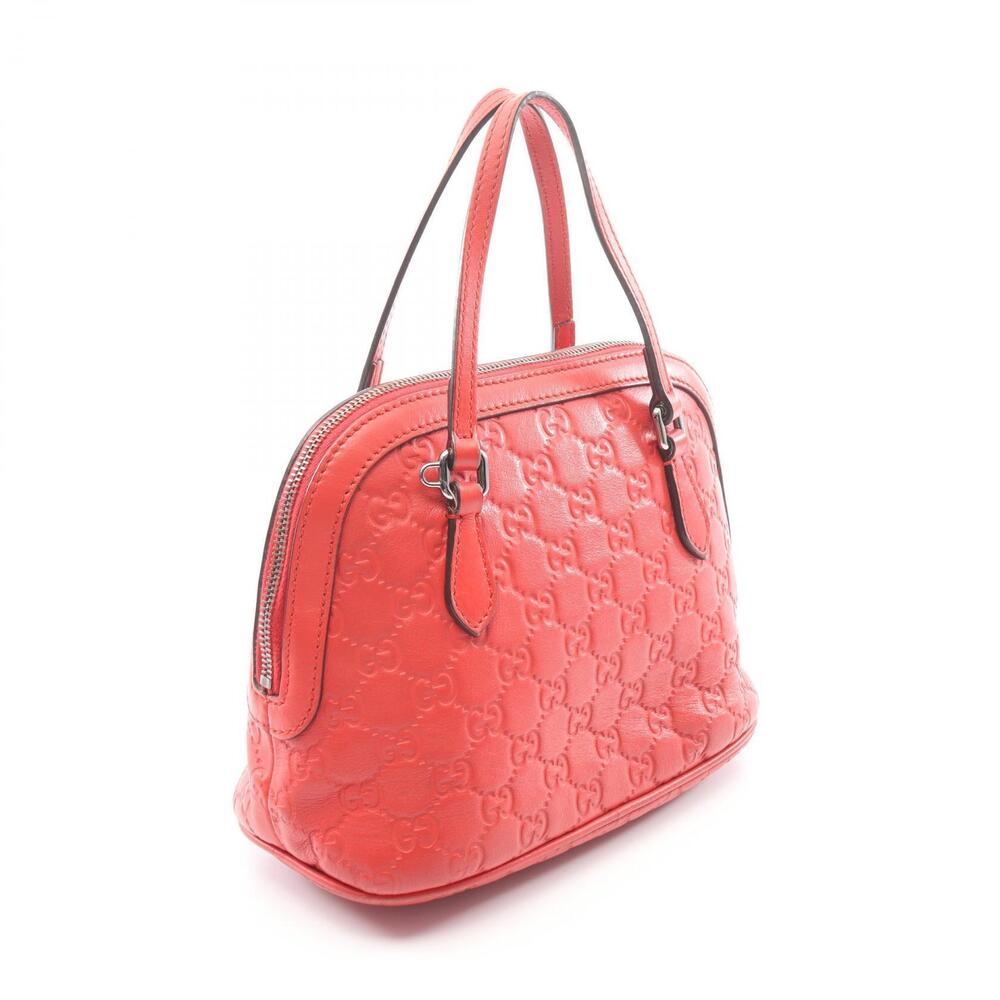 Gucci ssima Red Leather Handbag Red